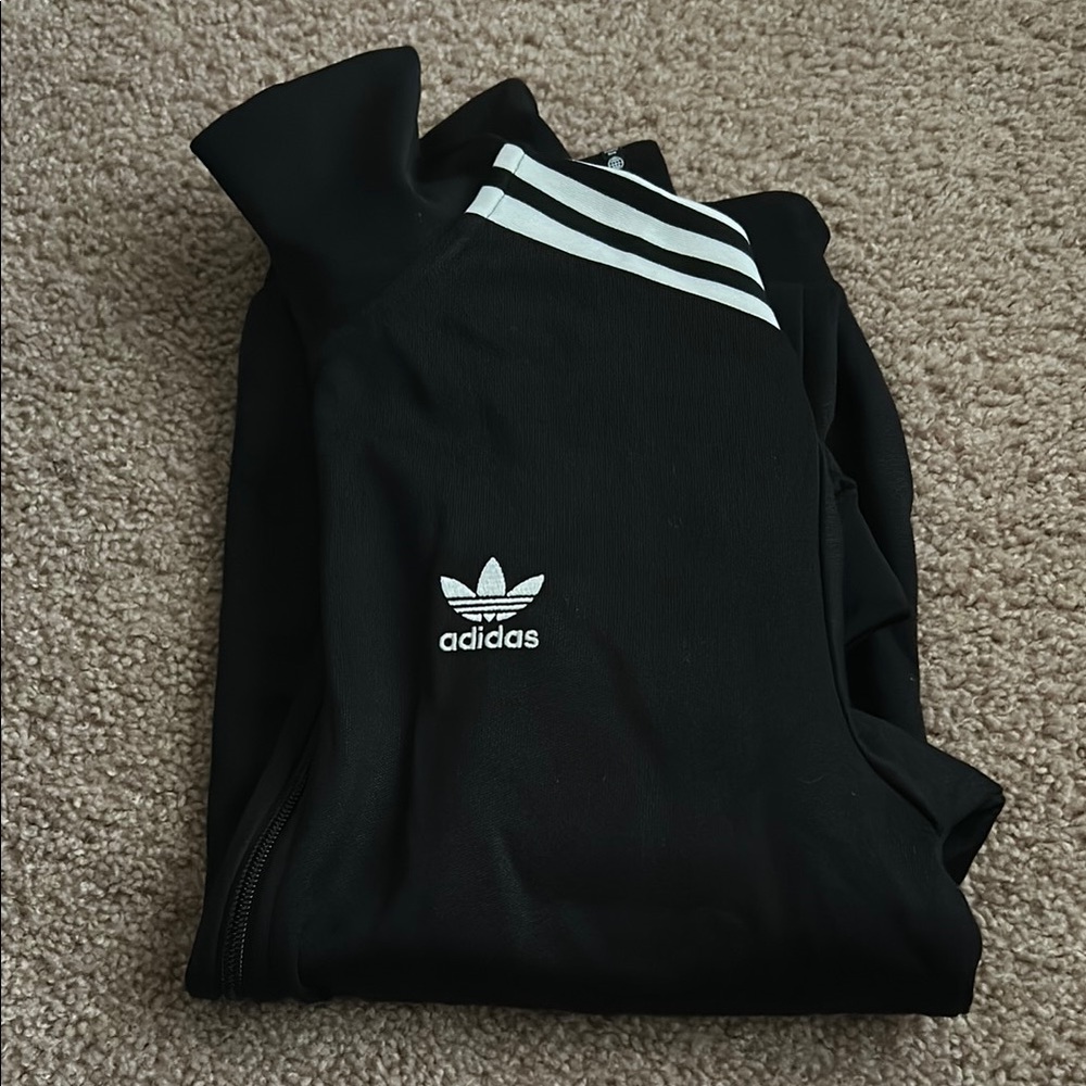 Adidas Black Jacket with White Accents